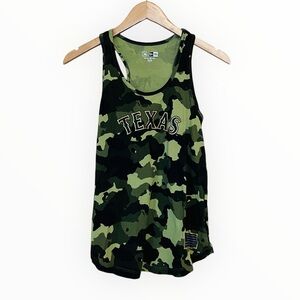 MLB New Era Womens Camo Texas Rangers Tank Top Size Small Baseball